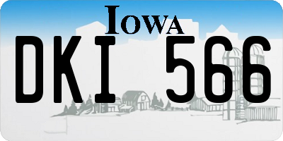 IA license plate DKI566