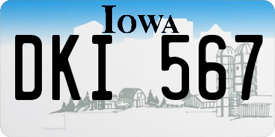 IA license plate DKI567