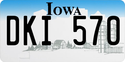 IA license plate DKI570