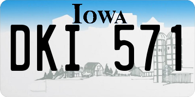 IA license plate DKI571