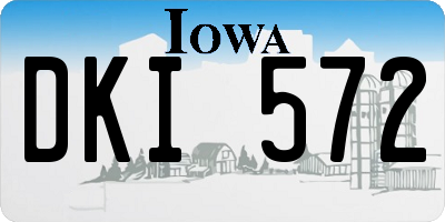 IA license plate DKI572
