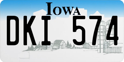 IA license plate DKI574