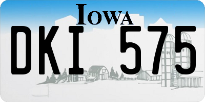 IA license plate DKI575