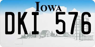 IA license plate DKI576