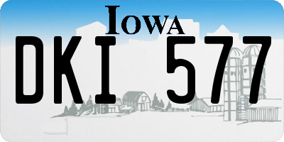 IA license plate DKI577