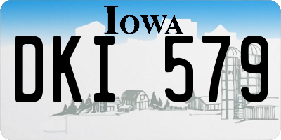 IA license plate DKI579