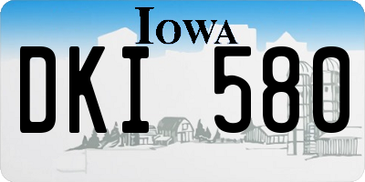 IA license plate DKI580