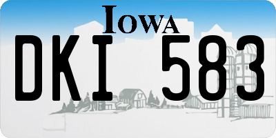 IA license plate DKI583