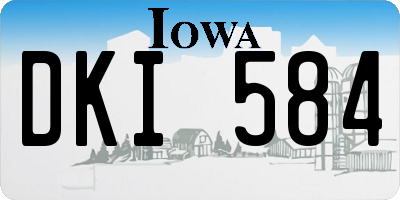 IA license plate DKI584