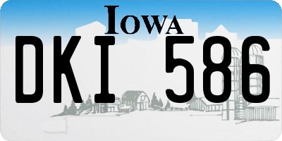 IA license plate DKI586