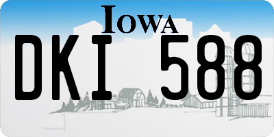 IA license plate DKI588
