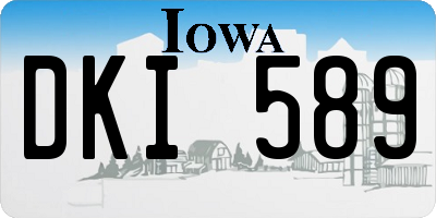 IA license plate DKI589