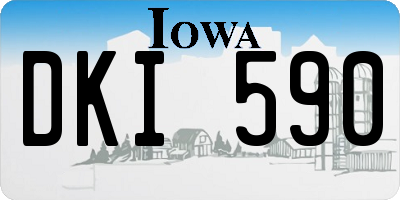 IA license plate DKI590