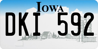 IA license plate DKI592