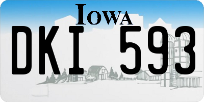 IA license plate DKI593