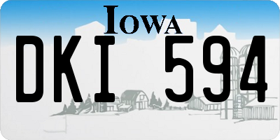 IA license plate DKI594