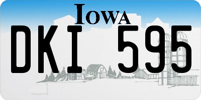 IA license plate DKI595