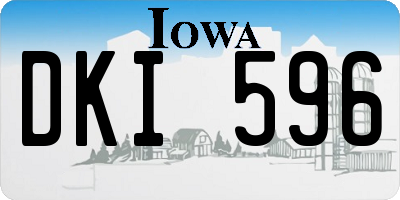 IA license plate DKI596
