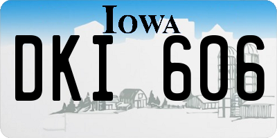 IA license plate DKI606