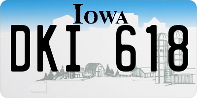 IA license plate DKI618