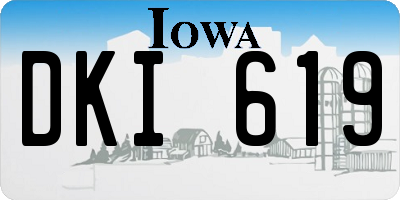 IA license plate DKI619
