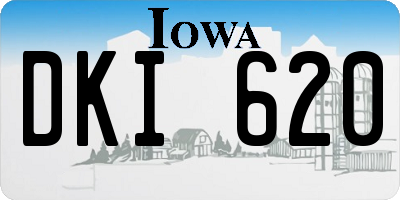 IA license plate DKI620