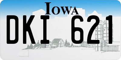 IA license plate DKI621