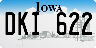 IA license plate DKI622