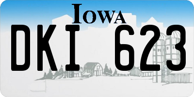 IA license plate DKI623