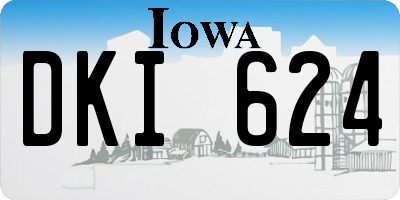 IA license plate DKI624