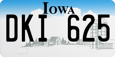 IA license plate DKI625
