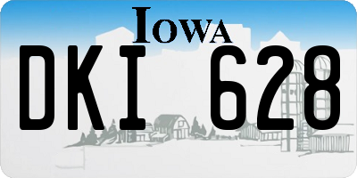 IA license plate DKI628