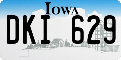 IA license plate DKI629