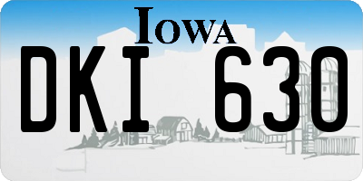 IA license plate DKI630