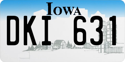 IA license plate DKI631