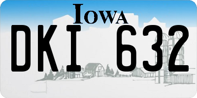 IA license plate DKI632