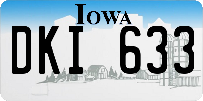 IA license plate DKI633