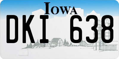 IA license plate DKI638