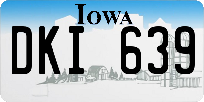 IA license plate DKI639
