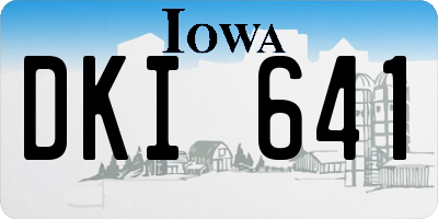 IA license plate DKI641