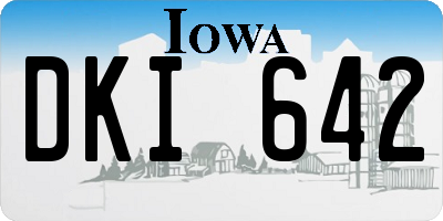 IA license plate DKI642