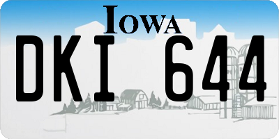 IA license plate DKI644