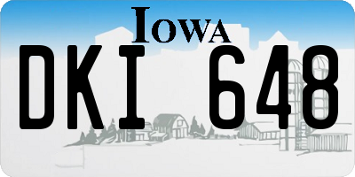 IA license plate DKI648