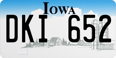 IA license plate DKI652