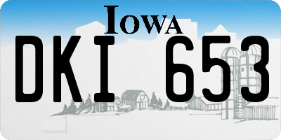 IA license plate DKI653