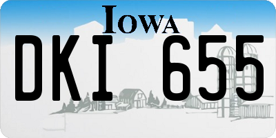 IA license plate DKI655