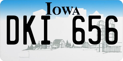 IA license plate DKI656