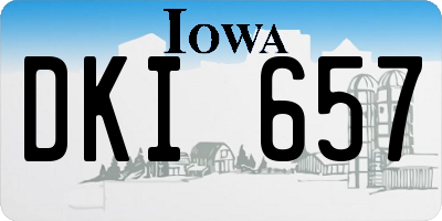 IA license plate DKI657