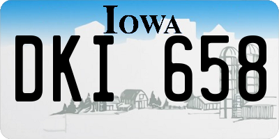 IA license plate DKI658