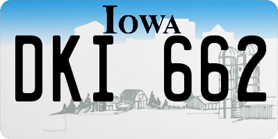 IA license plate DKI662